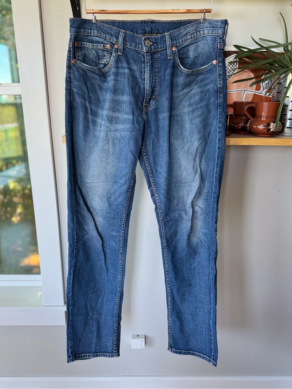 Levi's 559 Loose Relaxed Fit Dark Washed Blue Denim Straight Leg Jeans 34 x 34